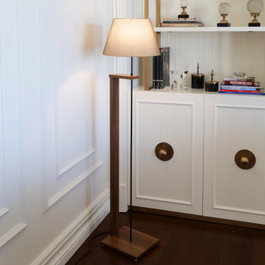 Opviq AYD-3134 Lámpara de Pie de Madera Beige